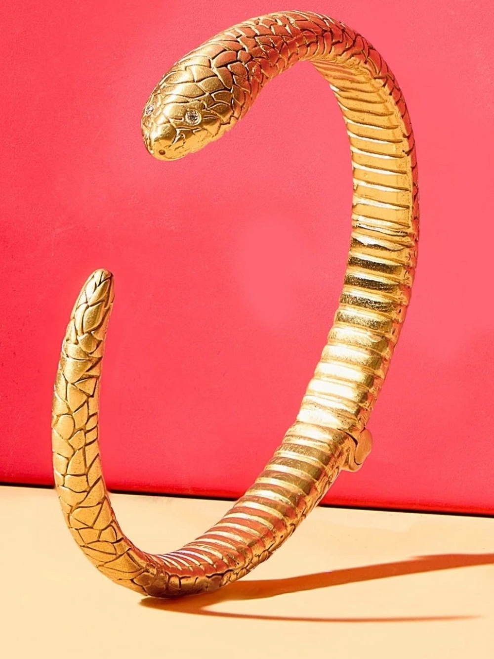 NWOT Julie Vos Gold Snake Cuff Bracelet